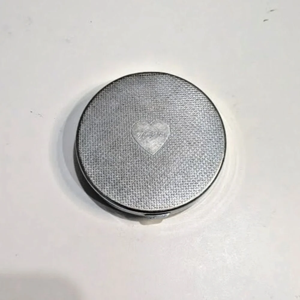 Brighton Heart Red and Black Leather Metal Dual Mirror Compact Stitching Y2K